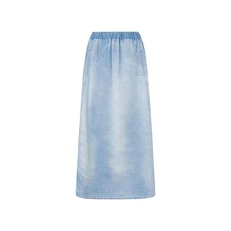 Moschino Lightweight Cotton Denim Skirt - female - Moschino - Denim Skirts - Blue - 2XS - Skirts