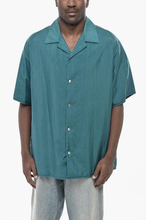 Jil Sander Overshirt in Nylon e Seta con Bottoni Automatici Jil Sander
