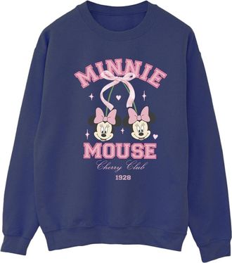 Disney Dames/Dames Cherry Club Minnie Mouse Sweatshirt (Marineblauw)
