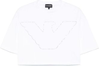 Emporio Armani White Logo cotton t-shirt