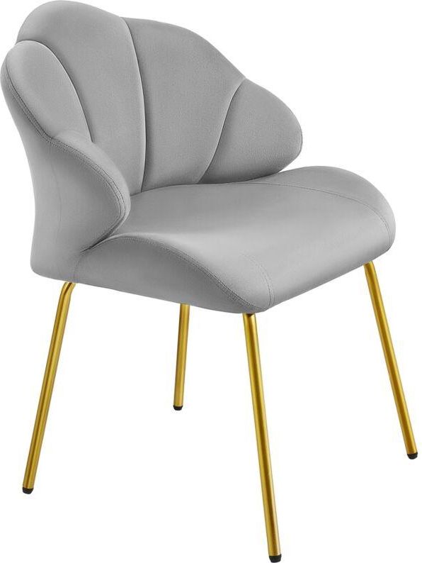 Set 2 sedie in tessuto antracite con gambe in metallo effetto legno - Iupak