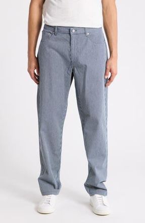 Les Deux Ryder Stripe Cotton Jeans in Navy/Ivory at Nordstrom Rack, Size 30 X 32
