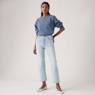 Levi's Ribcage Straight Ankle Jeans - Womens - 23X27 - Blue