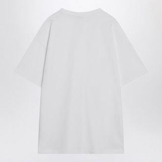 Givenchy Witte Katoenen T-shirt Met Logo Patch