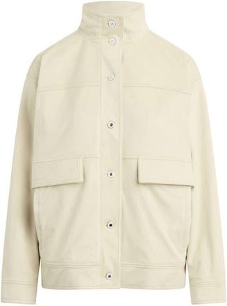 Favorite Daughter The Margot Faux Leather Jacket in Bone at Nordstrom, Size Xx-Small