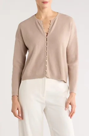 Cyrus Crewneck Button Front Cardigan in Pumice Heather at Nordstrom Rack, Size X-Large