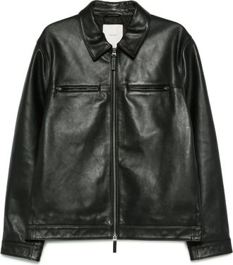 Calvin Klein Giacca in pelle con zip - Nero