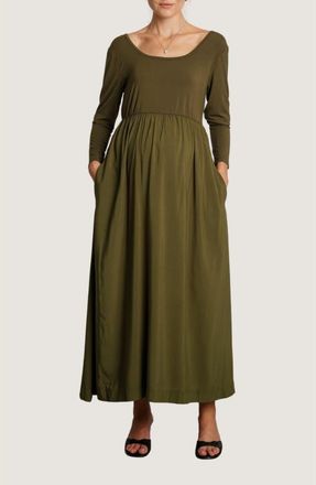 Nom Maternity Maeve Maternity Long Sleeve Dress in Moss at Nordstrom, Size Medium