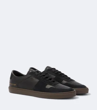 Common Projects Bball Duo suede-trimmed leather sneakers