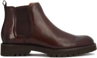 Kazar Schoenen, Heren, Bruin, 46 EU, Leer, Kazar Bruine leren laarzen op een profielzool