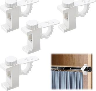 OEM Soporte De Barra Para Cortina De 4 Piezas, Barra Transversal Ajustable Para Barra De Cortina, Gancho Para Toallas Para Organizar La Sala De Estar/ofic