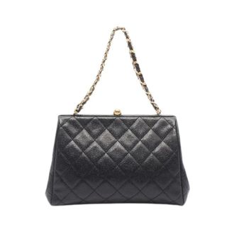 Chanel Pre-owned Matelasse Grained Calf Handbag - Dames - Pre-owned - Zwart - Maat: ONE Size Leer