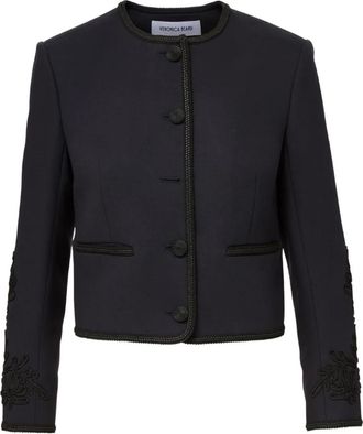 Veronica Beard Jack verfraaid met knopen - Blauw