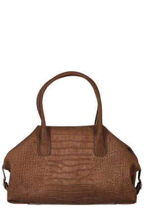 Themoir&egrave; Rocky Road Talia Trunk Medium Crocodile Suede Bag