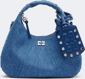 Ganni Mini denim top-handle bag
