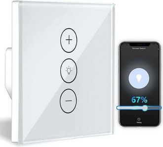 Elle Interruptor Regulador De Intensidad, Regulador De Luz Wifi Con Funci&oacute;n De Porcentaje Y Funci&oacute;n De Temporizador, Control Por Aplicaci&oacute;n De Voz Wlan, Re