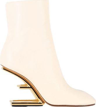 Fendi Fendi First enkellaarsjes in wit leer