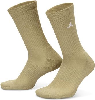 Nike Jordan Mens Every Day Cushioned Crew 3 Pack Socks - Starfish/Multi Size L
