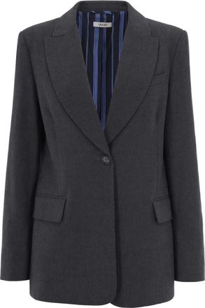Liu Jo Fitted Blazer - Dames - Blazers - Grijs - S - Leer - Jassen