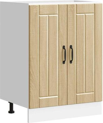 vidaXL Mobile Base Lavello Lucca Rovere Sonoma in Legno Multistrato - Vidaxl