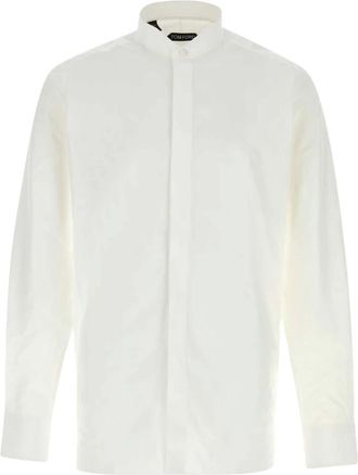 Tom Ford Poplin overhemd - Heren - Overhemden - Wit - Maat: XS Katoen