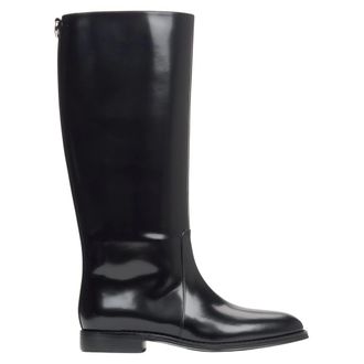 Estro & Luminara High Boots, female, Black, Size: 5 US Black Leather Knee-High Boots