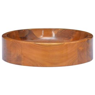Berkfield Home Basin Solid Teak Wood OE&para;40x10 cm in Brown | Size: 40x10 cm