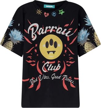 Barrow T-shirt met print en ronde hals - Heren - T-shirts - Zwart - S - Tops