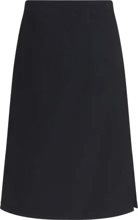 Fendi Womens Black Wool Oves Aries Midi Skirt