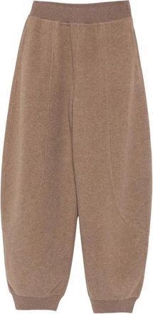 Max Mara Wijde broek - Dames - Wijde Broeken - Bruin - 2XS - Broeken