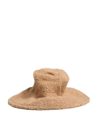 Dolce & Gabbana HAT9878 Virgin Wool Knitted Bucket Hat - Beige