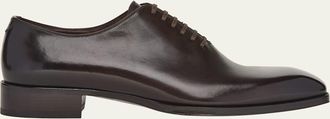 Tom Ford Mens Elkan Burnished Leather Oxford Shoes