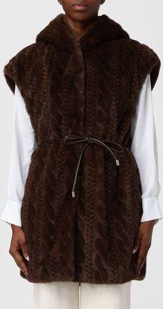 Liu Jo Fur Coat LIU JO Woman color Cocoa