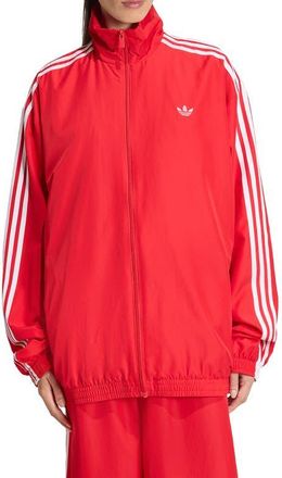 adidas Originals Firebird Adilenium Track Jacket in Better Scarlet/White at Nordstrom, Size X-Small
