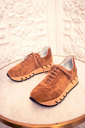 Homers Womens Suede Sneakers In Crosta Recife