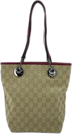 Gucci Beige Gg Canvas Tote Bag (Pre-Owned)