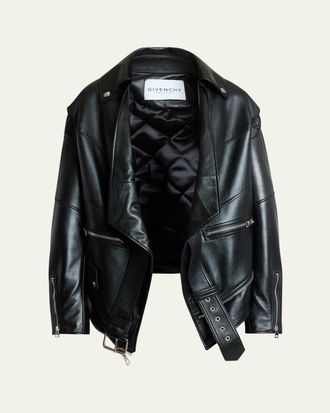 Givenchy Upside Down Leather Moto Jacket