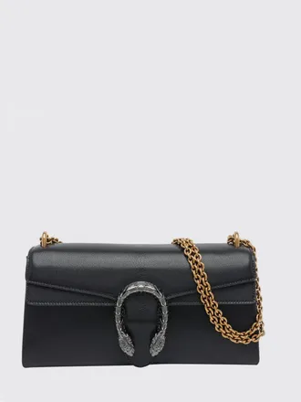 Gucci Borsa a spalla media Dionysus in pelle a grana con chiusura a testa di tigre