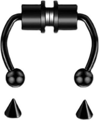 Generic U Shaped Fake Nose Ring Hip Hoop Septum Rock Stainless Steel Nose Piercing Punk Piercing Body Jewelry Useful and Attractive Multicoloured