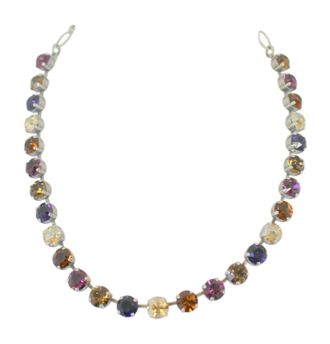 Mariana Womens Tennis Style Crystal Necklace In Purples