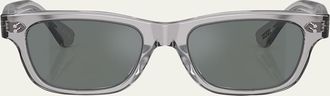 Oliver Peoples Mens Rosson Sun Acetate Rectangle Sunglasses