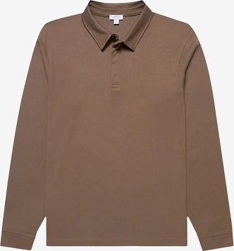 Sunspel Polohemd aus geb&uuml;rstetem Jersey Heavyweight Rugby