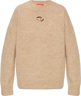 Diesel Dames, Truien, Beige, Maat: XL Wol