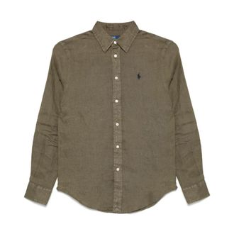 Polo Ralph Lauren Groene Overhemden voor Mannen - Dames - Overhemden - Groen - S - Overhemden