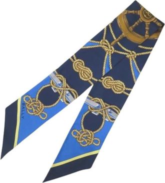 Bally Pre-owned Silk scarves - Dames - Vintage Accessoires - Blauw - ONE Size - Vintage