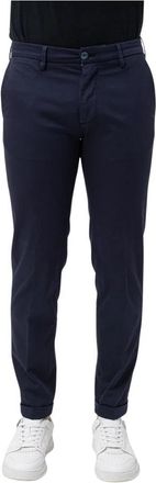 Re-hash Chinos Mucha met omslag - Heren - Slim Fit Broeken - Blauw - W30 - Katoen - Broeken