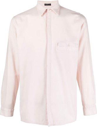 Versace 1970s cutaway collar shirt - men - Wool/Cotton - S - Pink