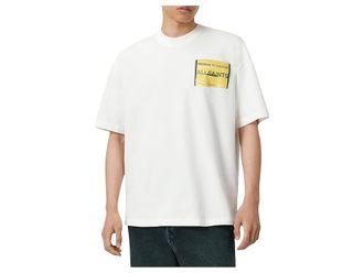 AllSaints Violation Short Sleeve Crew Mens T Shirt Chalk White : LG, Cotton