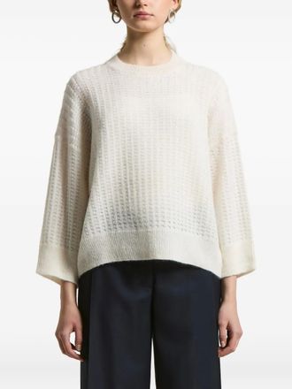 PESERICO crew-neck sweater - women - Fabric - 36 - White