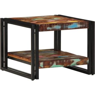 vidaXL Tavolino Salotto Multicolore 50x50x38cm Legno Massello Recupero - Vidaxl